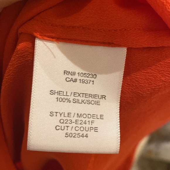 Equipment Orange Sleeveless Button Down Shirt - Picture 5 of 5